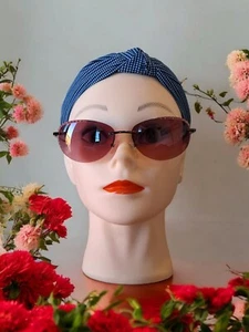 Copa Cabana Vintage Oval Diamante Sunglasses Rimless Purple Tint/Frame CE Cat2. - Picture 1 of 17