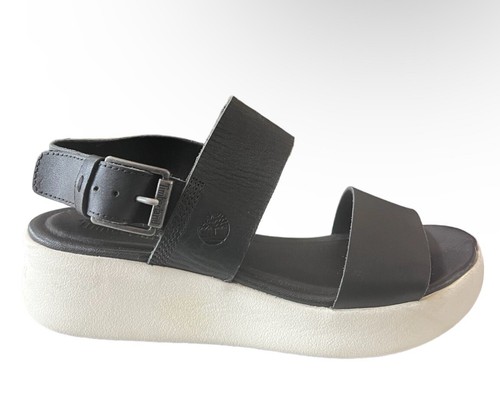 Timberland Los Angeles scarpe comode sandali in pelle con plateau taglia 37 US 6 nuovi