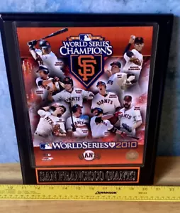 SAN FRANCISCO GIANTS 2010 WORLD SERIES CHAMPIONS PHOTO PLAQUE - Picture 1 of 5