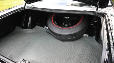 FITS 1970 MOPAR DODGE CORONET SUPER BEE R/T VINYL TRUNK MAT GRAY HERRINGBONE - Image 1 of 3