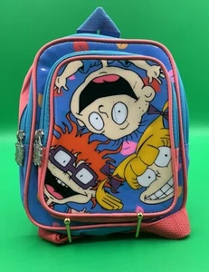 A Viacom Rugrats 1998 Vinyl Chuckie Tommy Angelica Nickelodeon Mini Backpack - Picture 1 of 3