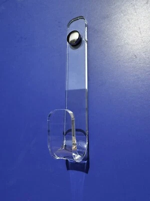 Appendiabiti Appendino Gancio in Plexiglass Trasparente + Vite e Copri Vite - Immagine 1 di 3