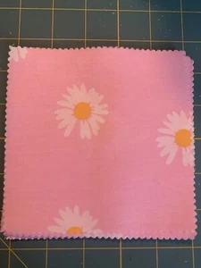 20 - 5” X 5” Moda Fabric Squares ( Pink/w White Flowers) - Picture 1 of 2