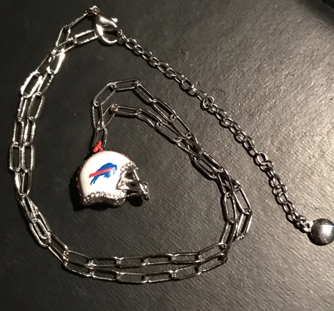 BaubleBar Buffalo Bills NFL Helmet Charm Silver Necklace Cover