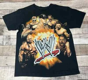 WWE Raw Shirt Youth Large Black John Cena CM Punk Rey Mysterio - Picture 1 of 7