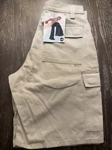 NWT VTG 90s Levi's SilverTab Khaki Flat Front Baggy Cargo Pockets Shorts 30 - Picture 1 of 13