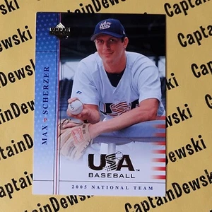 Tarjeta pre-novato Max Scherzer 2005 Upper Deck Equipo Nacional de Béisbol de Estados Unidos #USA56 - Imagen 1 de 6