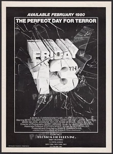 FRIDAY THE 13th - Orig. 1980 Trade AD / poster_ breaking glass _ Sean Cunningham - Picture 1 of 1