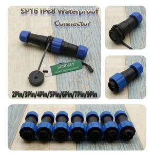 IP68 SP16 Std Series IP68 Waterproof Circular Multipole Plug & Socket Connectors - Picture 1 of 18