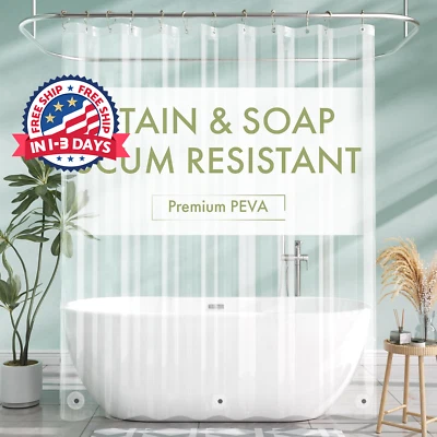 Forro de cortina de ducha extra largo de 72x96pulgadas para baño extralargo,,,, Foto 1 de 4