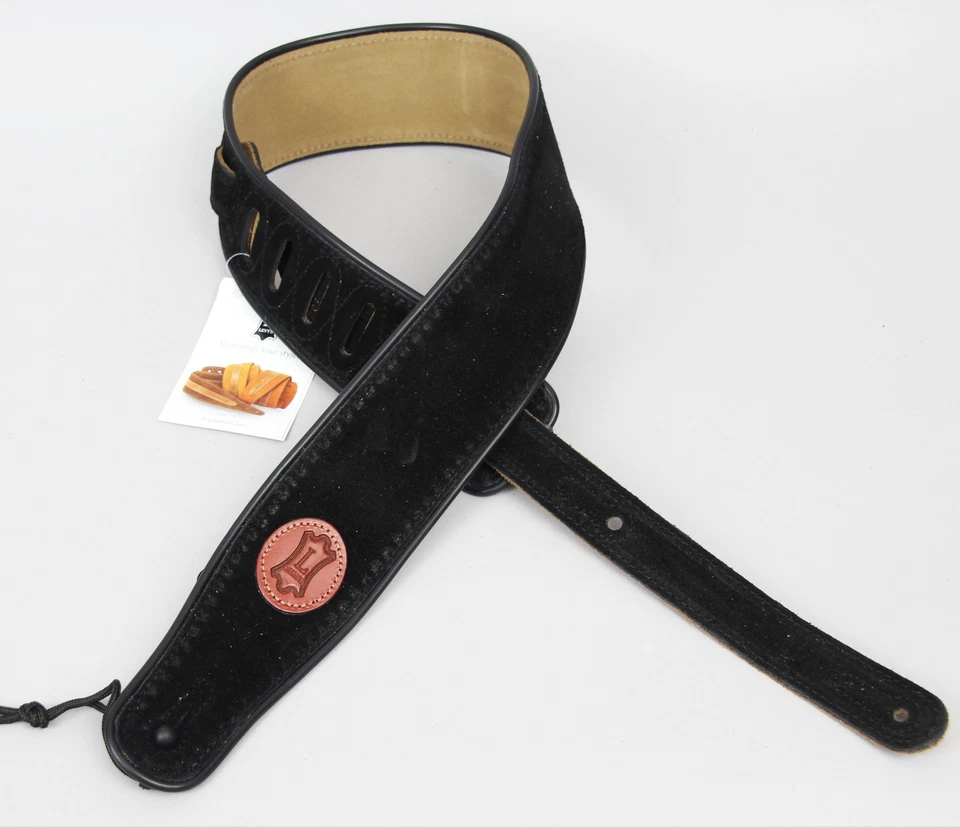 Levy's Leather Suede Signature Guitar Strap Mss3 BLK