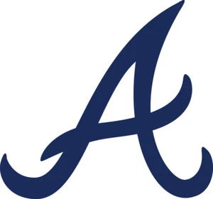 Atlanta Braves A 3" White or Blue Vinyl Decal Truck Car Window MLB baseball - Picture 1 of 6