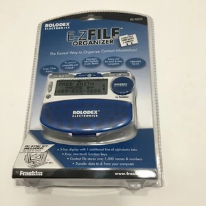 Rolodex Franklin Electronics E-Z organisateur de fichiers RK-8203 Pro bleu neuf - Photo 1 sur 2