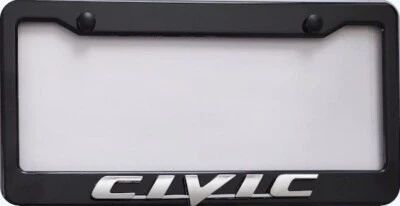 Honda Civic  3D  Chrome Script ABS plastic License Frame - Image 1 of 3