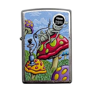 Collectible Zippo Lighter – Mushroom Hippie Guy Sunset Skull Design Rare - Picture 1 of 9