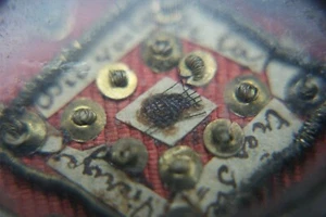 † BVM EX VELO JUNGFRAU MARIA RELIQUIE STERLINGSILBER THECA ETUI RELIQUIAR FRANKREICH † - Bild 1 von 14