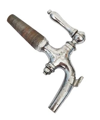 Vintage Brass Nickel Coated Tap Spigot Barrel Plug Conical Marked No.4 - Image 1 of 4