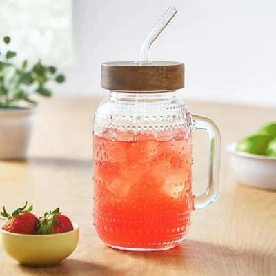 Vaso de vidrio Pioneer Woman Channing 32 onzas, transparente NUEVO Foto 1 de 3