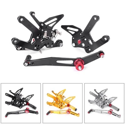 1 Pair Adjustable Rearsets Rear Sets Footrest Foot Pegs for YAMAHA YZF R6 17-22 Foto 1 de 4