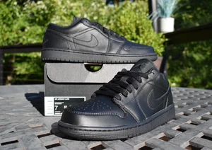 Nike Air Jordan 1 Low 'Triple Black' 2022 553558-093 Men Size 7 (Women 8.5) - Picture 1 of 10