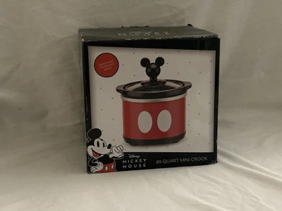 Disney Mickey Mouse 0.65 Quart Mini Crock Slow Cooker Red with Mickey Lid - Image 1 of 4