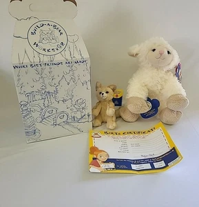 Build A Bear - Swirly Lamb Limited RARE 2011 Edition w/ mini Fennec Fox NWT - Picture 1 of 7