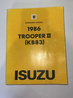 1986 Isuzu Trooper II 2 KB83 Gas & Diesel Factory OEM Shop Service Repair Manual Foto 1 de 4