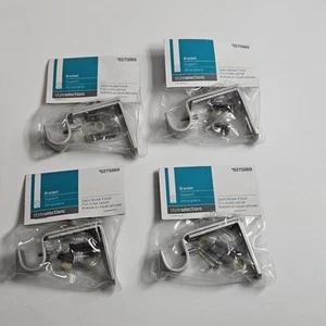Style Selections Curtain Rod LOT 4 Bracket Supports Satin Nickel Finish 0275069 - Picture 1 of 4