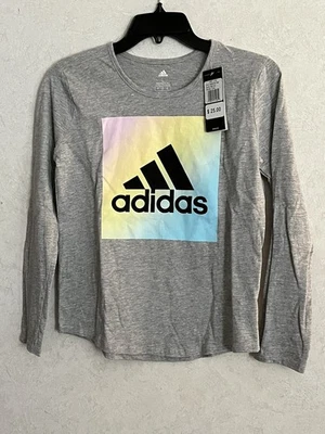 Camiseta manga larga Adidas con logotipo para niñas nueva con etiquetas - talla L Foto 1 de 4