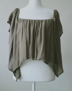 Top donna asimmetrico collo quadrato Free People taglia media boho festival floreale - Foto 1 di 13