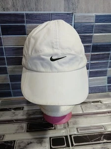 NIKE Featherlight Dri Fit Fitness Workout Yoga Tennis Hat Cap Baseball White - Picture 1 of 6