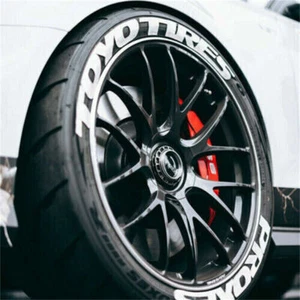 Permanent Toyo Tires+Proxes 14-22" Tire Letters Stickers 4 Kits Decal 1.25" - Picture 1 of 5