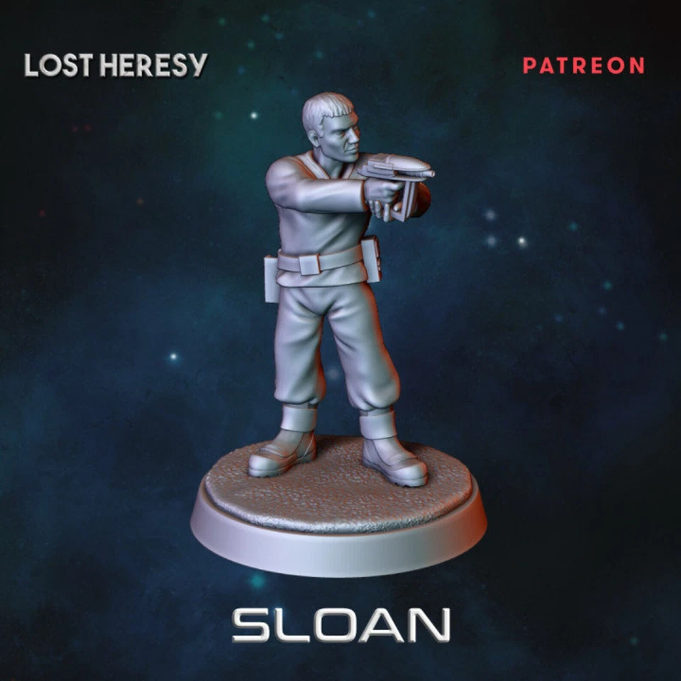 Crewman Sloan - Resin Miniature | Sci Fi | Legion | Trek | Lost Heresy - Image 1 of 1