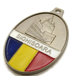 Sighisoara Romania Keychain Castle Flag Design Beautiful High Quality - Picture 1 of 3