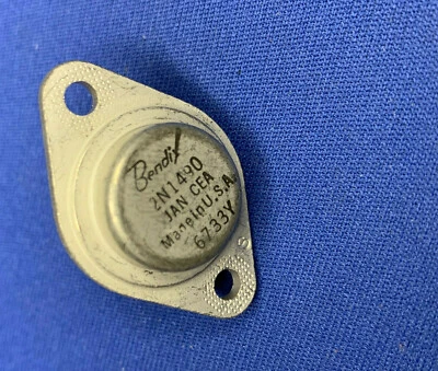 JAN2N1490 BENDIX 2N1490 CEA POWER TRANSISTOR Vintage 67 TO-3 TYPE LAST ONE QTY-1 - Image 1 of 2
