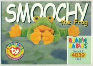 BEANIE BABIES TRADING CARD - SERIES 1 - SERIES I - SMOOCHY THE FROG #4039 - Picture 1 of 2