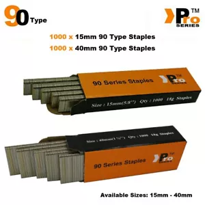 90 Type Staples: Size 15mm + 40mm ( MIXED 2000 Staple Handy Pack ) - Picture 1 of 4