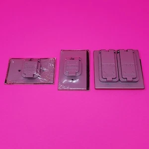 Red Dot Wet Location Outlet Covers Lot of 3 - Picture 1 of 8