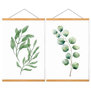 2 Pack 8 Inch Magnetic Poster Hanger Frame Wooden Magnetic Poster Frames - Picture 1 of 7