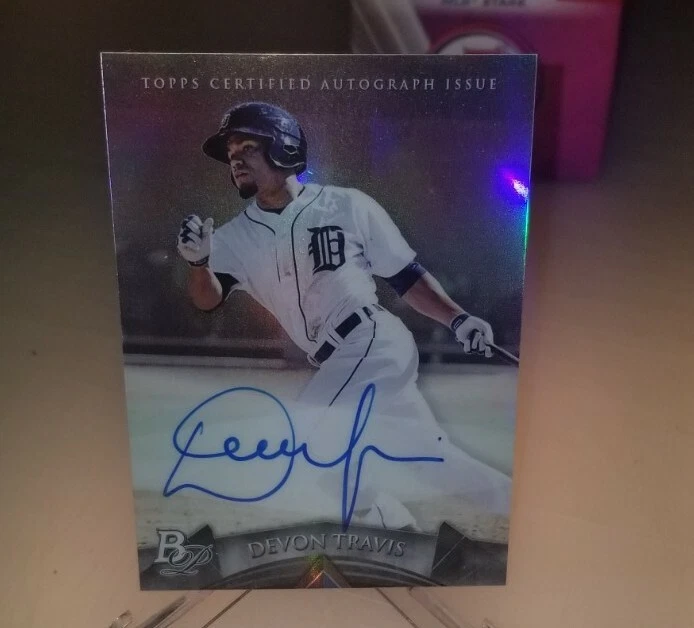 2014 Bowman Platinum Devon Travis Auto Rookie RC #AP-DT Mint (Toronto Blue Jays) - Image 1 of 1