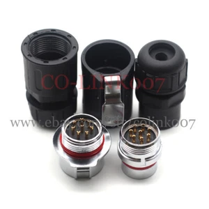 Conector impermeable XHE20, IP67 8 pines, conector de cable de alimentación LED macho y hembra - Imagen 1 de 6