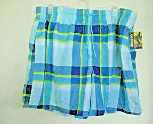 Mens Bathing Suit Blue Plaid  Size XXL ( 2 XL)  Joe Boxer NEW - Bild 1 von 2