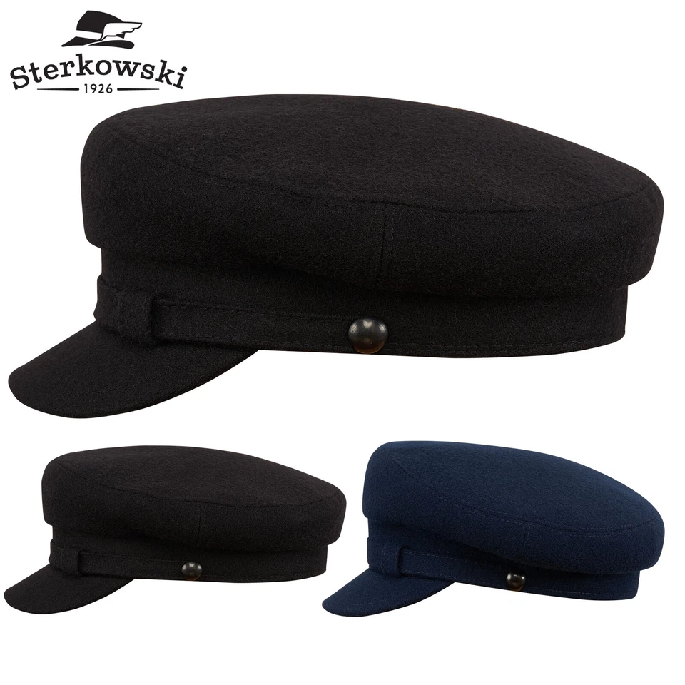 Sterkowski DANUBIO MOD 2 Berretto Bretone Lana Pescatore Peaked Duty Marinaio - Immagine 1 di 1