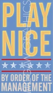 Play Nice John W impresión artística dorada 20x12 - Imagen 1 de 1