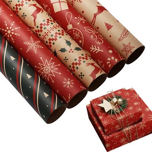 Christmas Wrapping Paper Sheets Christmas Theme Wrap Roll Thick Paper stunning - Picture 1 of 11