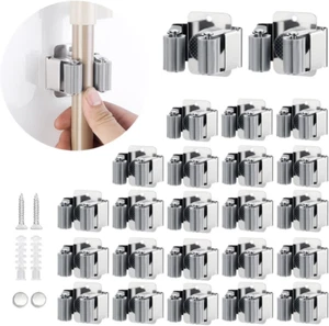 24 PCS Broom and Mop Holder, Heavy Duty Garden Tool Organizer Rack Rake and Shov - Picture 1 of 12