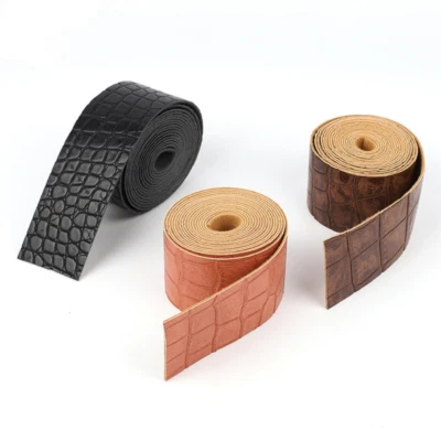 Faux Crozzling Leather Edging Binding Tape Ribbon Trim Retro DIY 2 Meters - Image 1 of 4