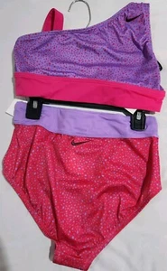 *NWT* Nike Youth 2 Piece Asymmetrical Top High Waist Tankini Swimsuit Girls XL - Picture 1 of 5