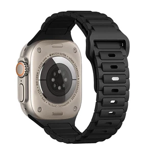 Oddychający silikonowy pasek na pasek Fr Apple Watch Series 10/9/8/7/6/5/4/3/2/1/Ultra - Zdjęcie 1 z 27