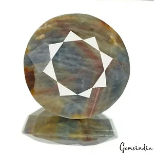 550 Ct Natural Untreated Bi-Color Sapphire Round Cut Loose Huge Gemstone-49x21mm - Picture 1 of 6